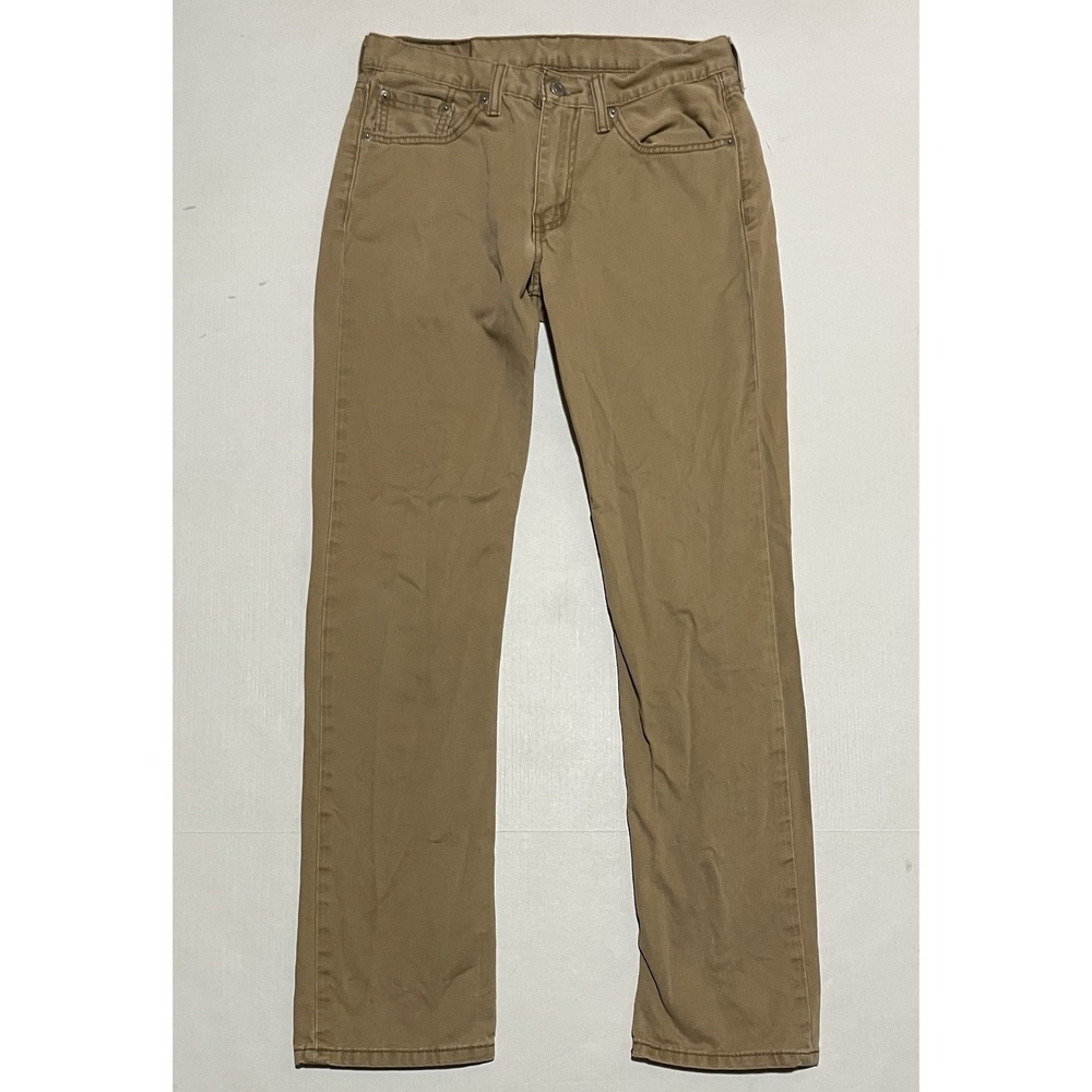 Levi's 514 Men Size 30 X 31 Beige Khaki Slim Straight Fit‎ White Tab Pants